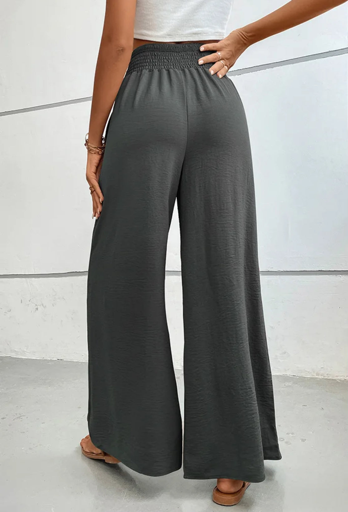 palazzo pants grey slate