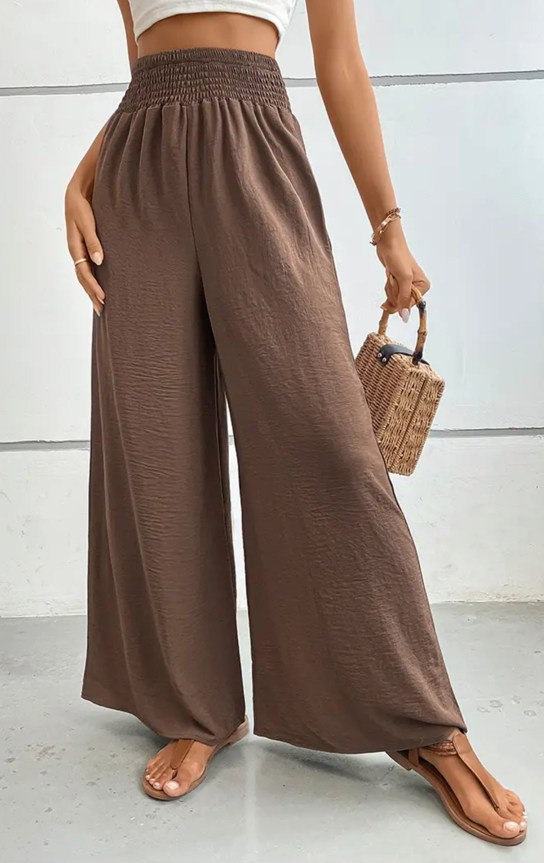 brown palazzo pants