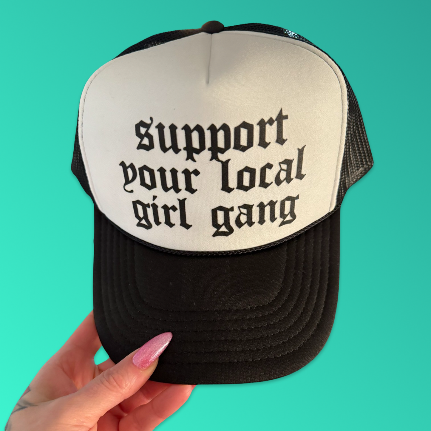 girl gang hat black