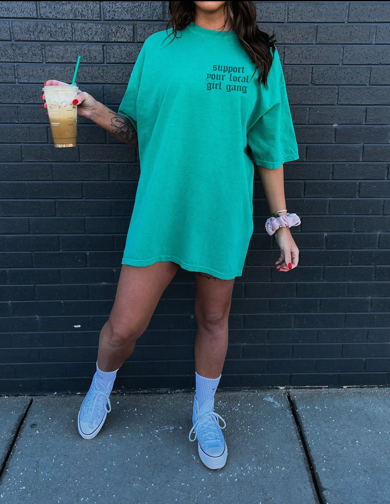 girl gang shirt Seafoam